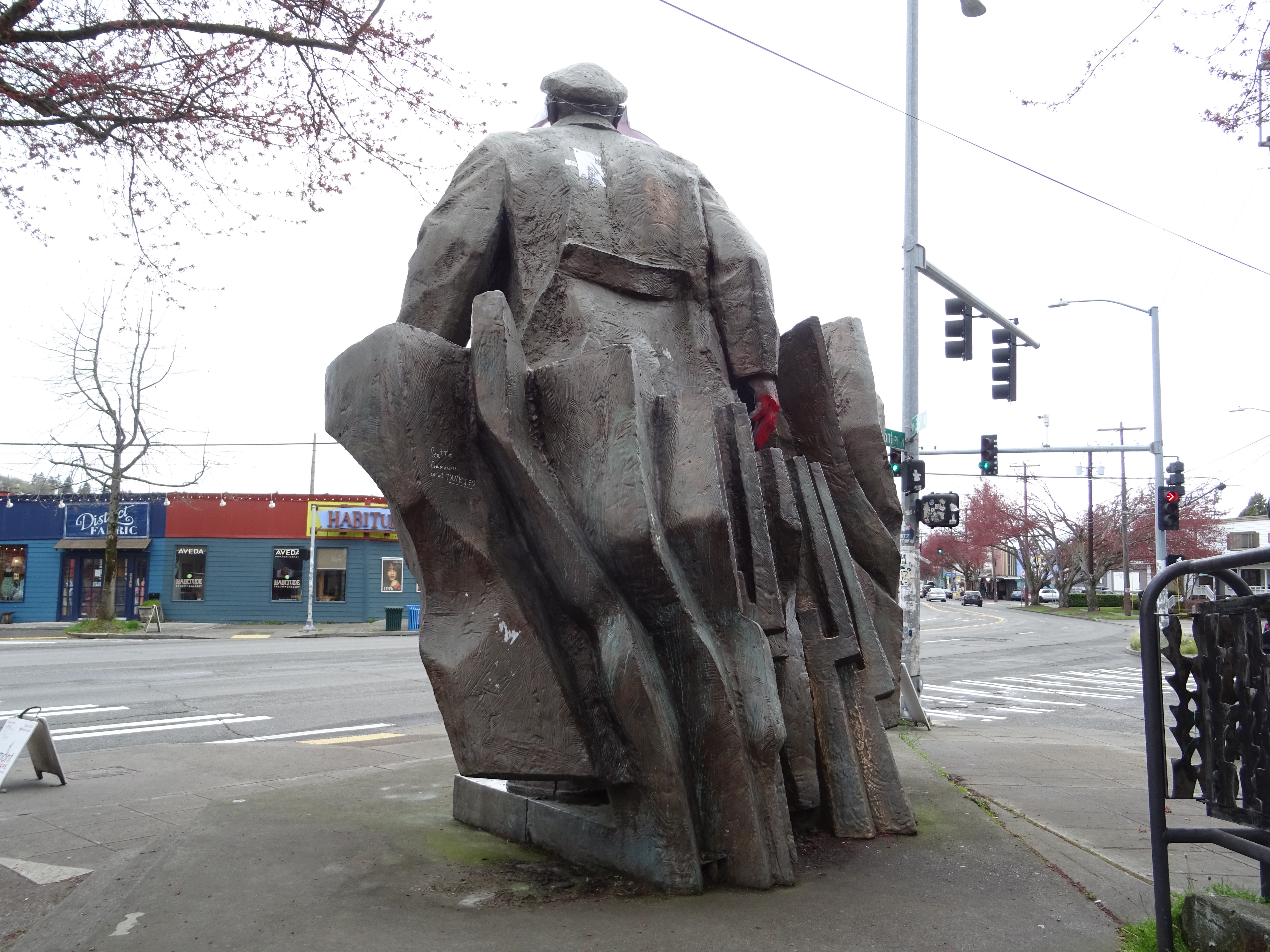 Backside of the Vladimir Lenin statue